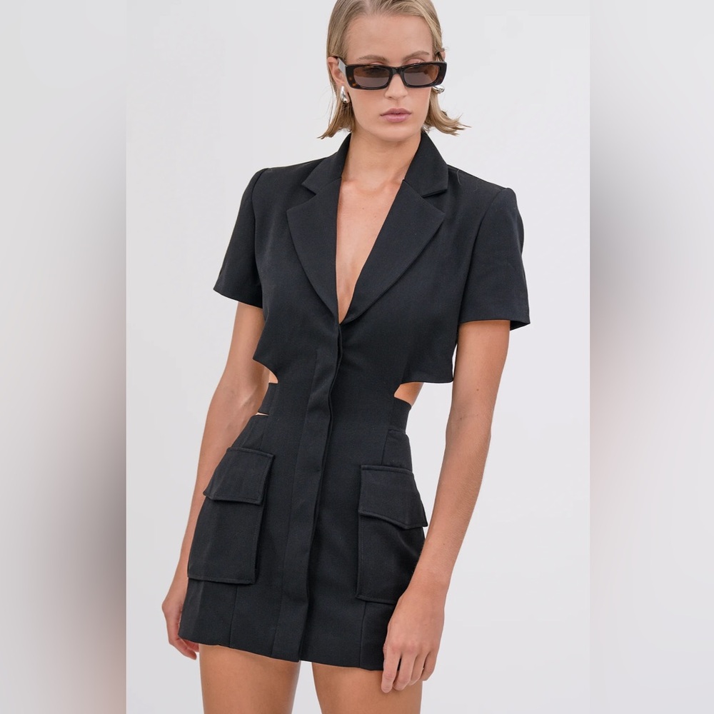 NONCHALANT Marine Dress - Black